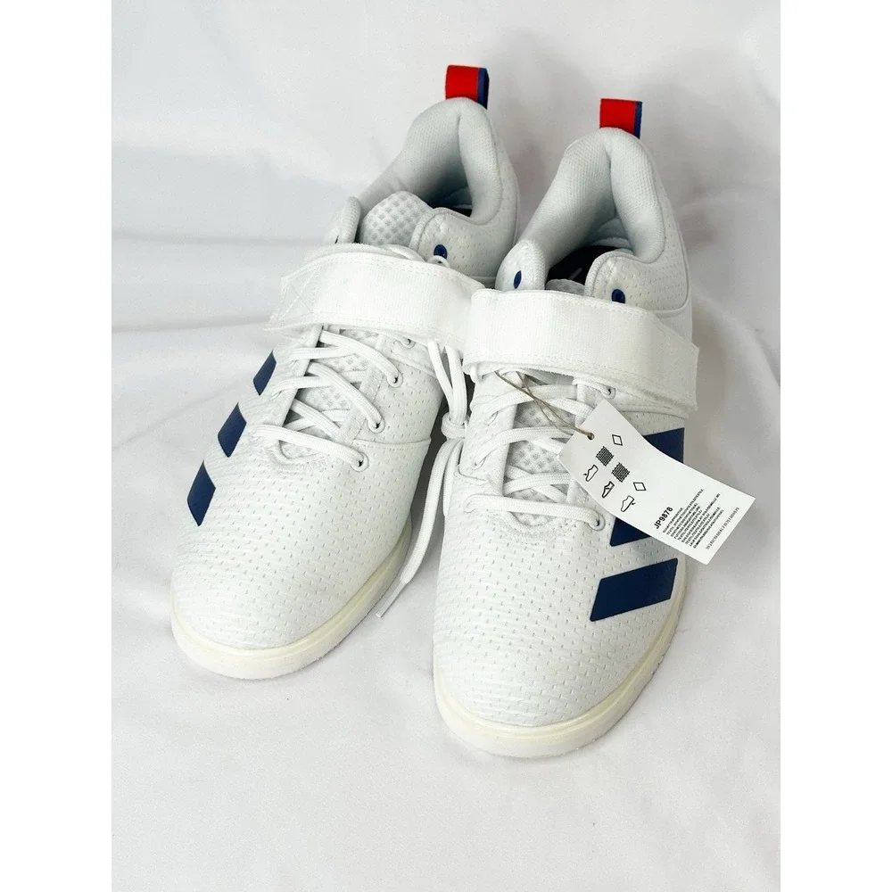 Adidas Men's Powerlift 5 Weightlifting Trainer Shoes Size 12 White Navy JP9878